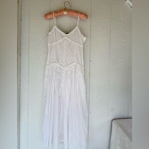 White Spaghetti Strap Dress 100 percent cotton Medium